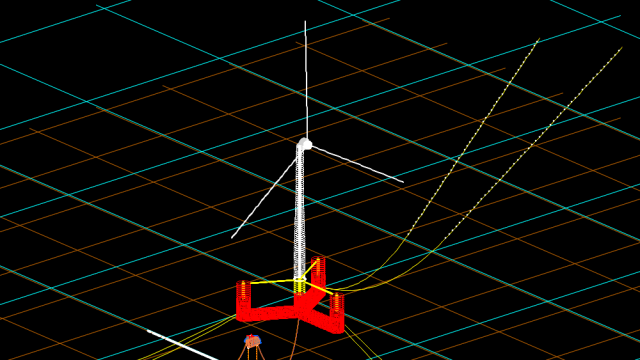 FOWT - wireframe angled