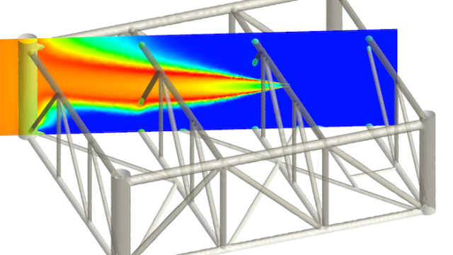 Industry - space - Jet Fire Temperature Cross-Section